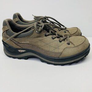 LOWA Renegade III GTX Lo GORETEX Shoes Womens Sz 7.5 Brown Nubuck Hiking Outdoor